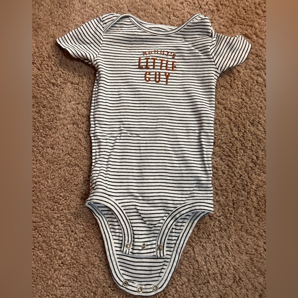 Carter's Black and White Striped Bodysuit